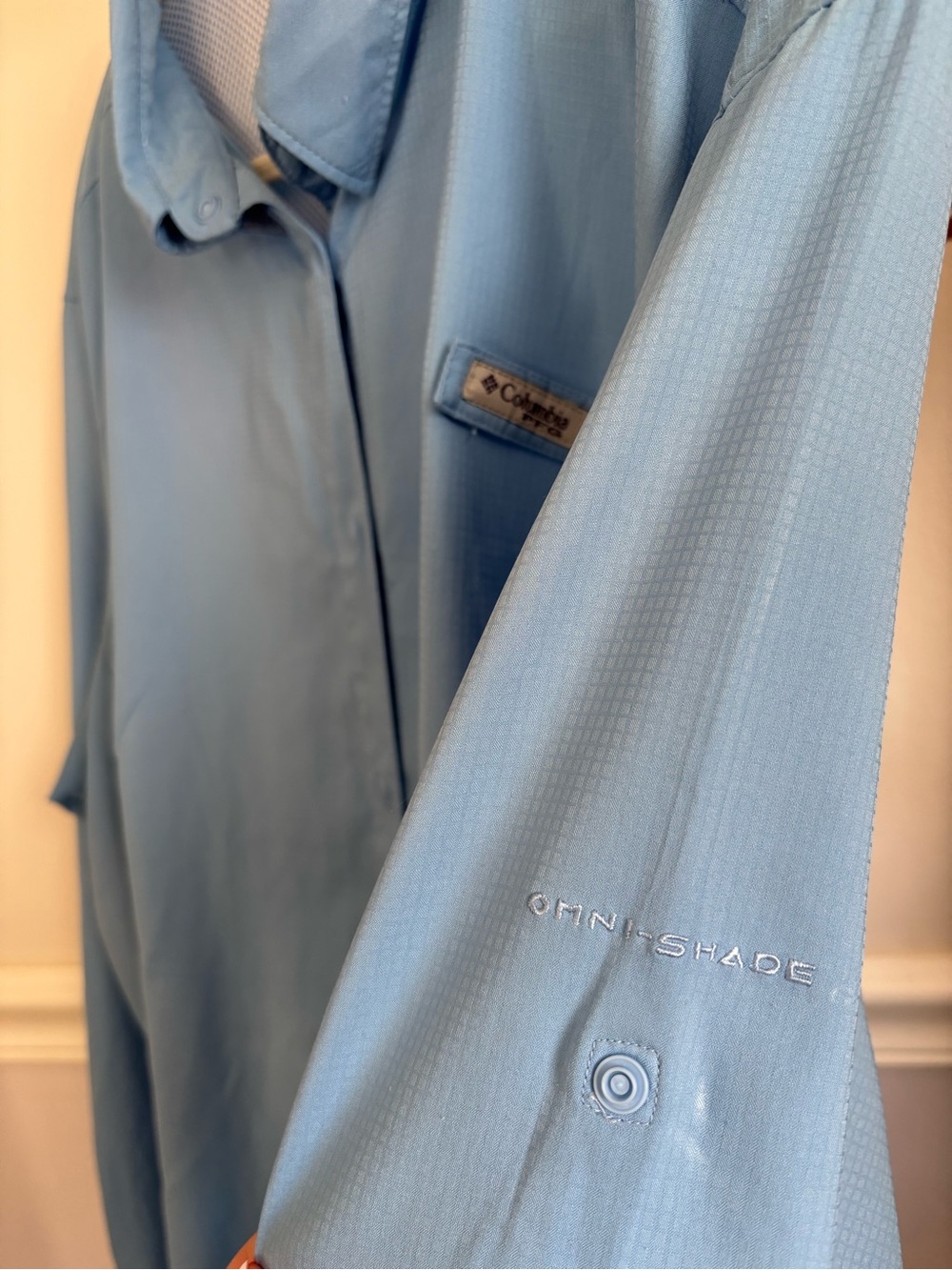 Columbia Light Blue Omni-Shade Performance Shirt